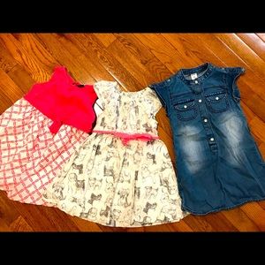 Bundle of 4 pieces ... 3 dresses and one romper